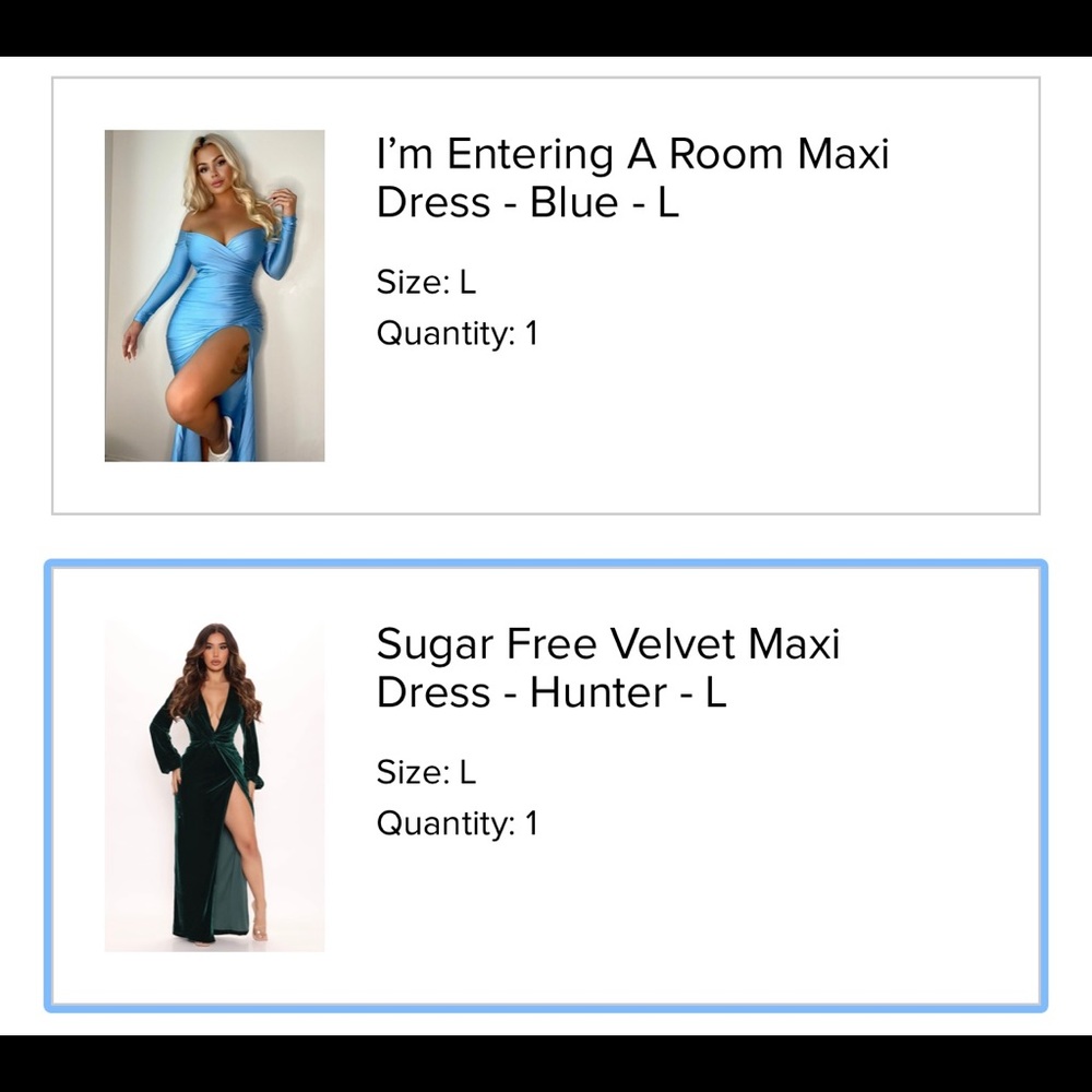 FashionNova Gowns. BUNDLE!!